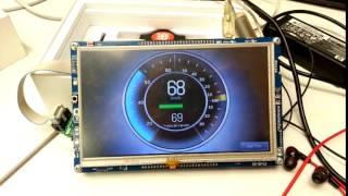 tesla like gauge on mikromedia 7 for STM32F4