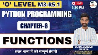 O Level Python (M3-R5.1 || Chapter 6 Python Functions ||