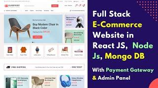 Full Stack E-Commerce Website Using React JS, Node Js, Mongo DB | Tailwind CSS with Admin Panel