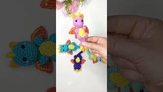 Little Dragon Brush crochet / Маленький дракон магнит крючком