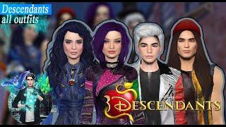 DESCENDANTS (2015) ALL OUTFITS  - Sims 4 Create a Sim | Disney's Descendants.