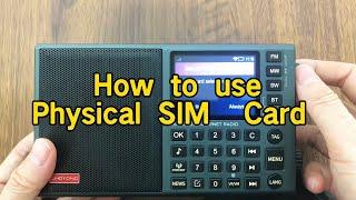 ChoYong LC90M Radio How to use a physical SIM card