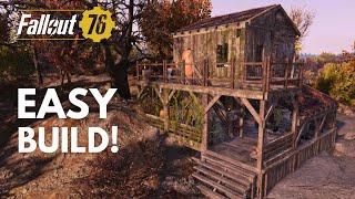 SIMPLE Immersive Beginner Shack | Fallout 76 CAMP Build Tutorial