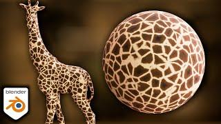 Procedural Giraffe Fur Pattern Material  (Blender Tutorial)