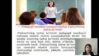 mavzu: Pedagogik texnika haqida tushuncha