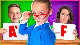 Ava is The Substitute Teacher (K-City Family Challenge!)