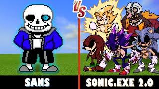 Sans vs. Sonic.EXE 2.0 | Minecraft (HE'S BACK!)