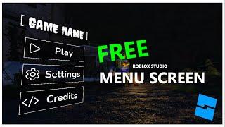 [ FREE ] Menu Screen GUI | Roblox Studio