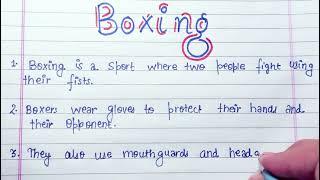 10 lines on Boxing in English|Essay on Boxing  in English|Essay on Boxing 10 lines in English