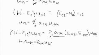 Perturbation theory for degenrate levels. Quantum physic