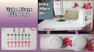 Usha Allure Dlx Demo /Automatic Sewing Machine For Domestic Use  || Needle And Threads