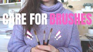 How To Take Care For Watercolor Brushes | Kristine Art