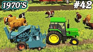 1970'S. Fortschritt K442/1 and NEW CATTLE (?). Farming simulator 22. FS 22. Timelapse. Ep 42