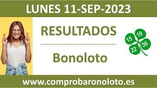 Resultado del sorteo Bonoloto del lunes 11 de septiembre de 2023