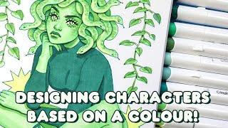 CREATING CHARACTERS BASED ON A COLOUR  Ohuhu 168 Alcohol Marker Set