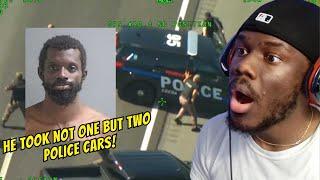 Florida Man Takes "TWO POLICE CARS" While In A Wild Get Away!