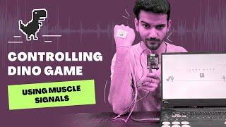 Controlling Dino Game using Muscle Signals (EMG) | Muscle BioAmp Shield v0.3 | DIY Neuroscience