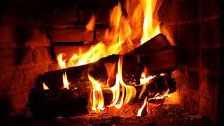 Fireplace crackling sounds thunderstorm wind and rain | 3 hours relaxation | Meditation