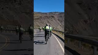 “Highway Hustle on Two Wheels!  #CyclingLife #RoadTrip #PedalPower”
