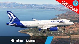 Flight Simulator 2020 | München - Araxos (EDDM - LGRX) | Airbus A320 | Aegean Airlines | IVAO