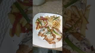 Chicken breast with Alfredo Pasta  new and easy recipe  subscribe to my YouTube channel 