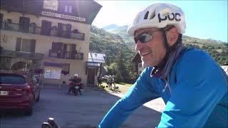 NorthCape-Tarifa bikepacking race - Christopher Bennett climbing Col du Galibier.