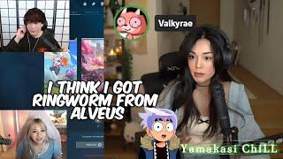 Valkyrae CONTRACTED Ringworm  ft. Sykkuno, Pokimane and Yvonne | Yamakasi Chill XD