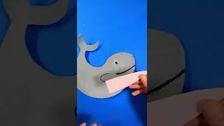 PAPER-PLATE CRAFT. / MAKE A NARWHAL. #paperplatecrafts #craftpaperanimals #narwhal #craft