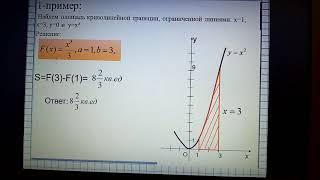 Площадь криволинейной трапеции. А.К.Булатова