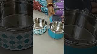 Homecentre Korobka insulated 3 tier lunch box unboxing