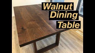 Modern Walnut Cuboid Dining Table | Custom Tables Edmonton