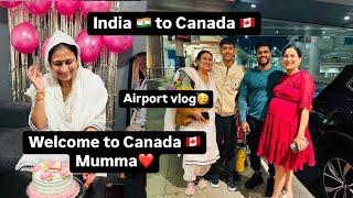 Welcome to Canada mumma | Airport vlog | India   to Canada  | #Nikkisworld