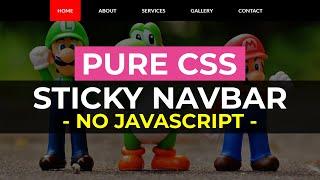 Pure CSS Sticky Header - Navbar Fixed Top After Scrolling - No Javascript