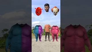 Purple fatty dog & blue+red fatty dog vs cute brother head matching with tu radha meri mainsongs 