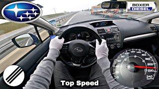 SUBARU CROSSTREK 2.0D AWD "BOXER DIESEL" TOP SPEED DRIVE ON GERMAN AUTOBAHN 