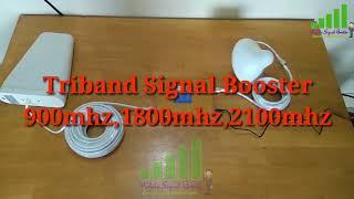 Signal Booster How it's work.Tri Band Signal Booster 900mhz,1800mhz,2100mhz