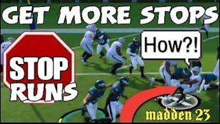 How To GET MORE STOPS On Inside Runs!!! (AND GOAL LINE RUNS!) Madden 23 Tips 46 Defense