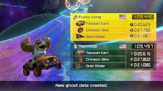 3DS Rainbow Road (200cc) - 1:09.446 | Former World Record | Mario Kart 8 Deluxe