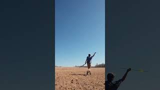 Archery trickshots  with a recurve bow #trickshots #archery #skills #sports #clay #crazy