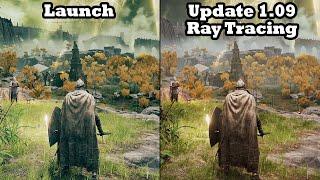 Elden Ring Patch 1.09 Ray Tracing vs. Launch graphics comparison