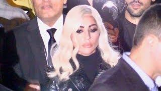 Lady Gaga arriving at Celine fashion show in Paris