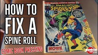 How To FIx A Massive Spine Roll With A Heat Press | Comic Pressing Tips