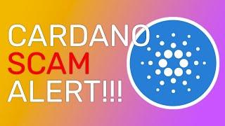 Cardano ADA SCAM! WARNING!!! What to look out for when you see a giveaway! It's a Scam!