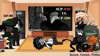 Gacha Club Reaction:[SCPs React To SCP-049 Vs SCP-106] [ Or ? + ]