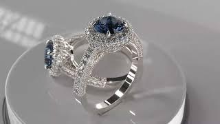 Sapphire and Diamond Ring: Bringing Elegance to Life! | Keyshot | Jewelry  | Rendering | Animation