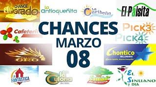 Resultados del Chance del Sábado 8 de Marzo de 2025  Loterias 