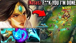 I made this poor Nasus rage quit with my lethality Sivir build... (HE WAS SO TILTED)