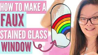 Create Your Own Stunning Faux Stained Glass Window With This Simple Craft!