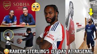 Raheem Sterling’s First Day At Arsenal! Meets Edu Gasper,Signs Documents! Officially A Gooner!