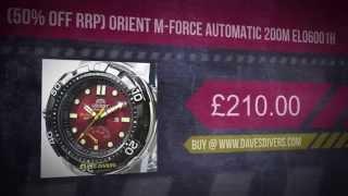 (50% OFF RRP) ORIENT M-FORCE AUTOMATIC 200M EL06001H